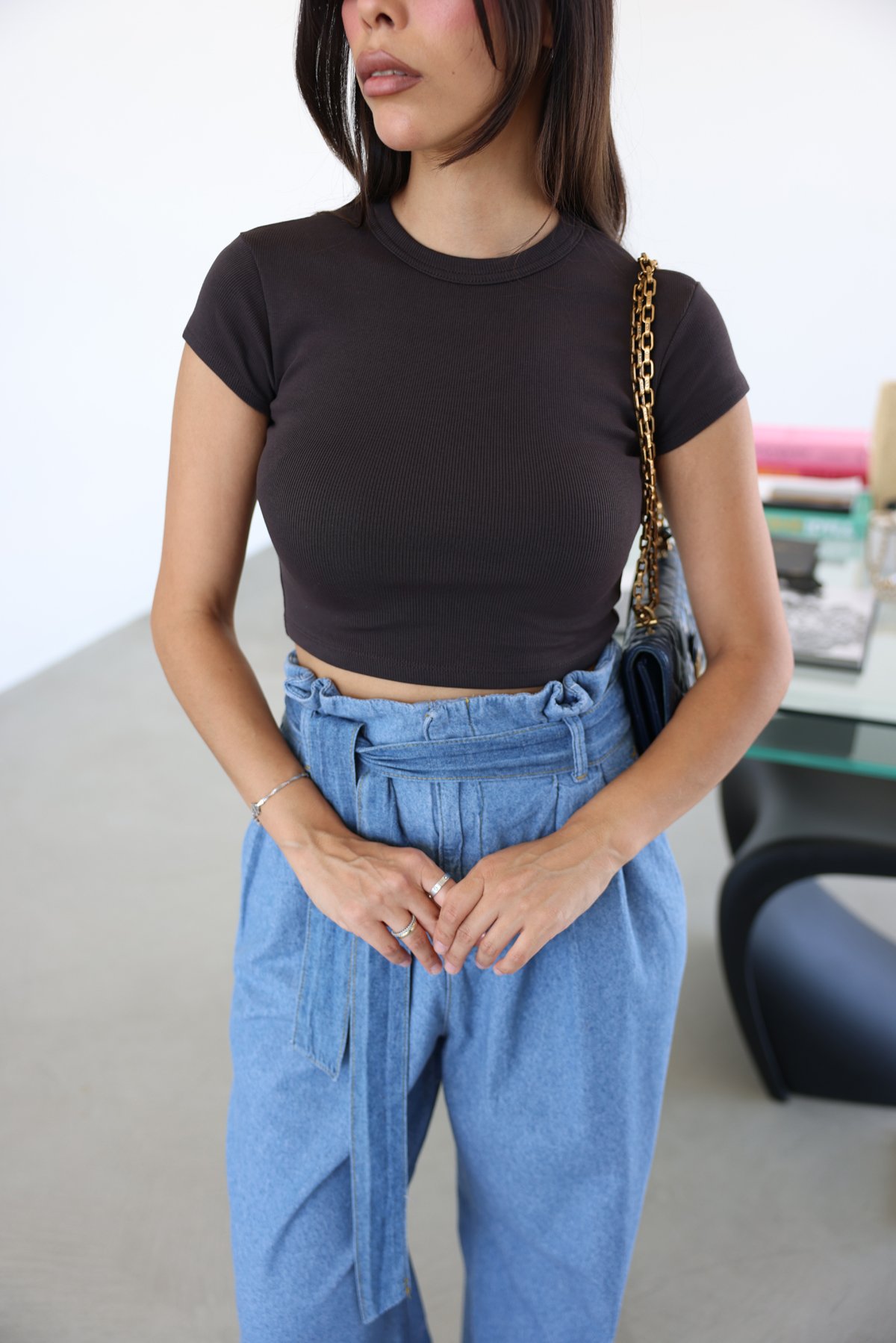 Fitilli Basic Crop Tshirt