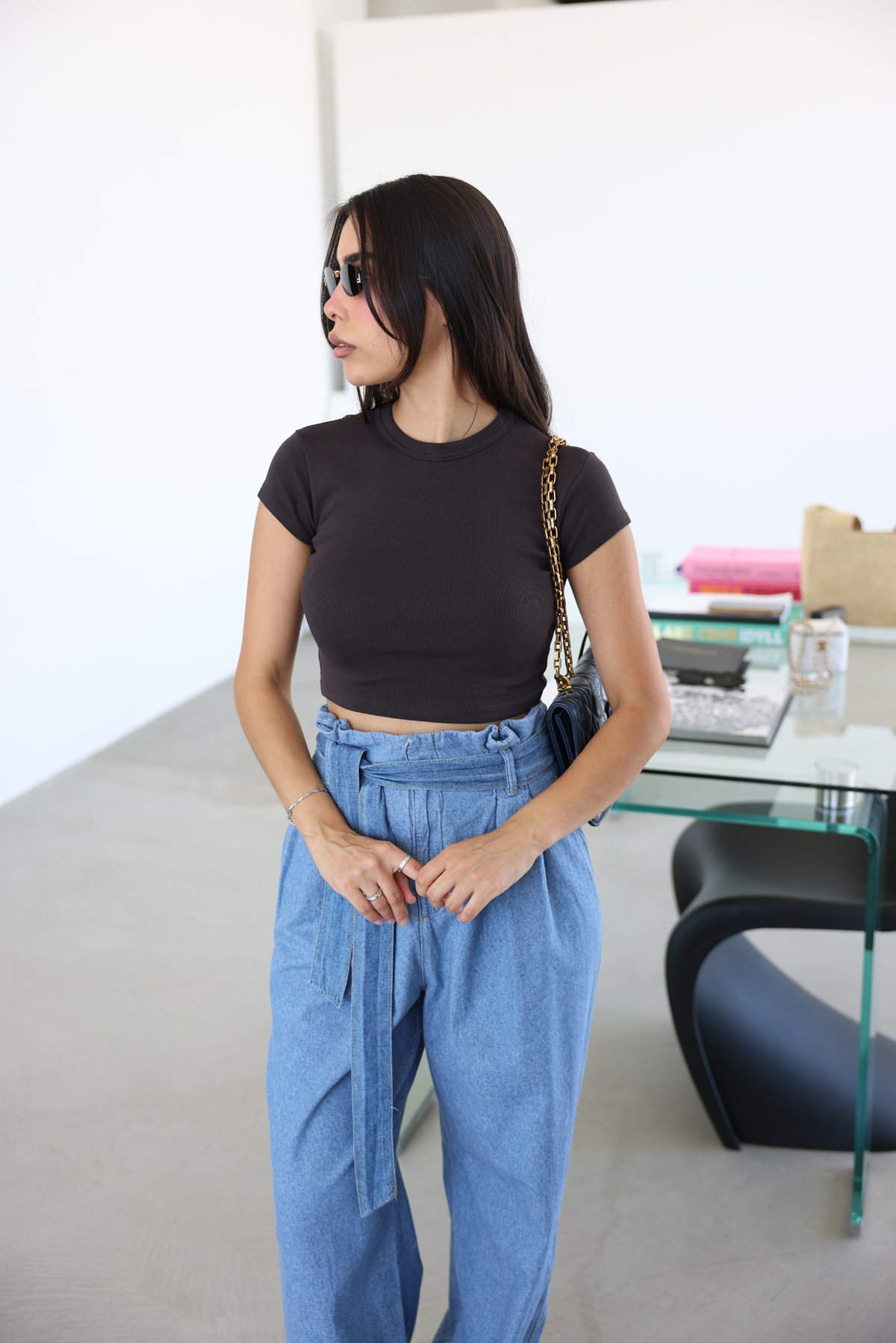 Fitilli Basic Crop Tshirt