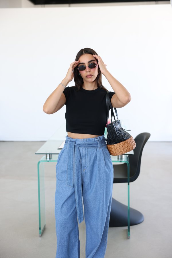 Fitilli Basic Crop Tshirt