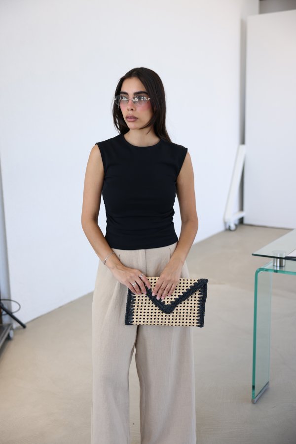 Yanları Büzgülü Basic Tshirt