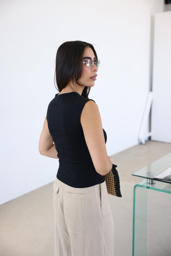 Yanları Büzgülü Basic Tshirt