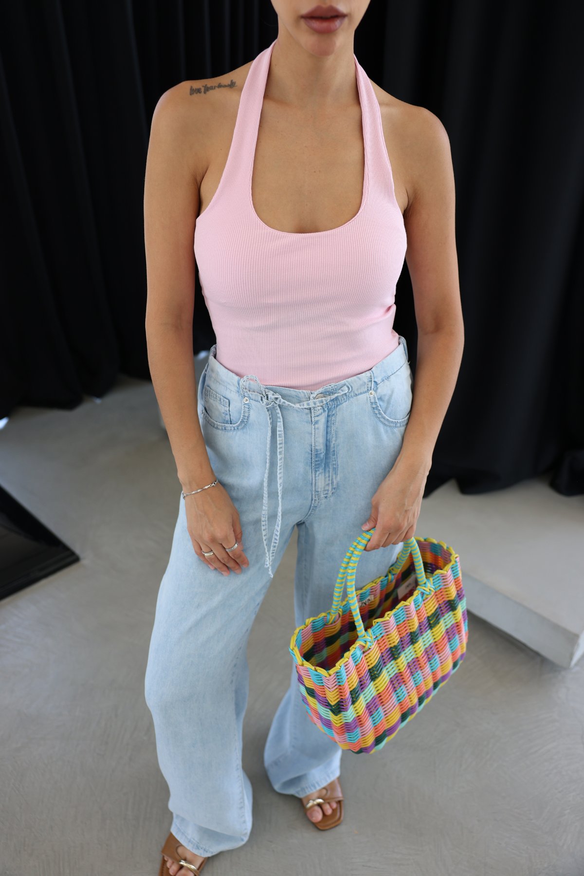 Boyundan Geçmeli Fitilli Atlet