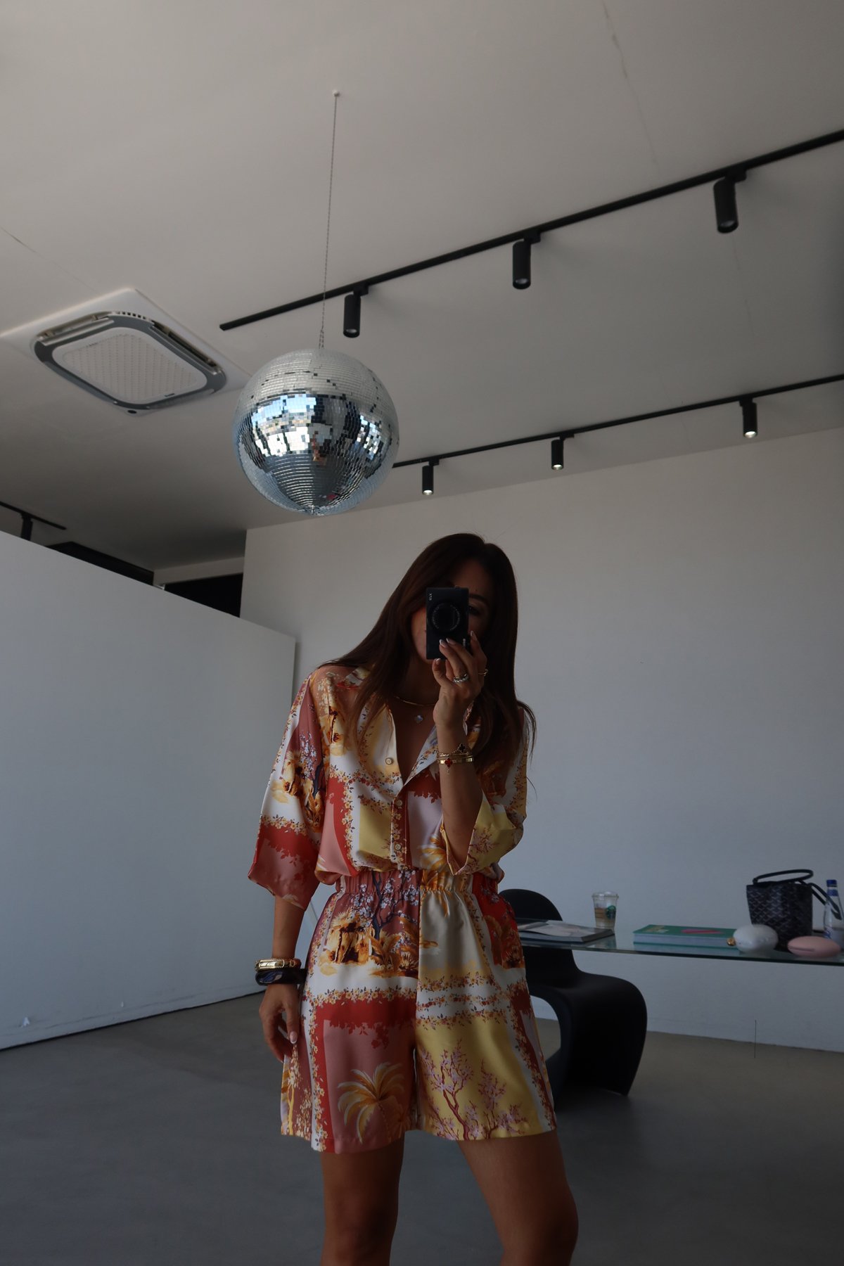 Karışık Desenli Saten Şort