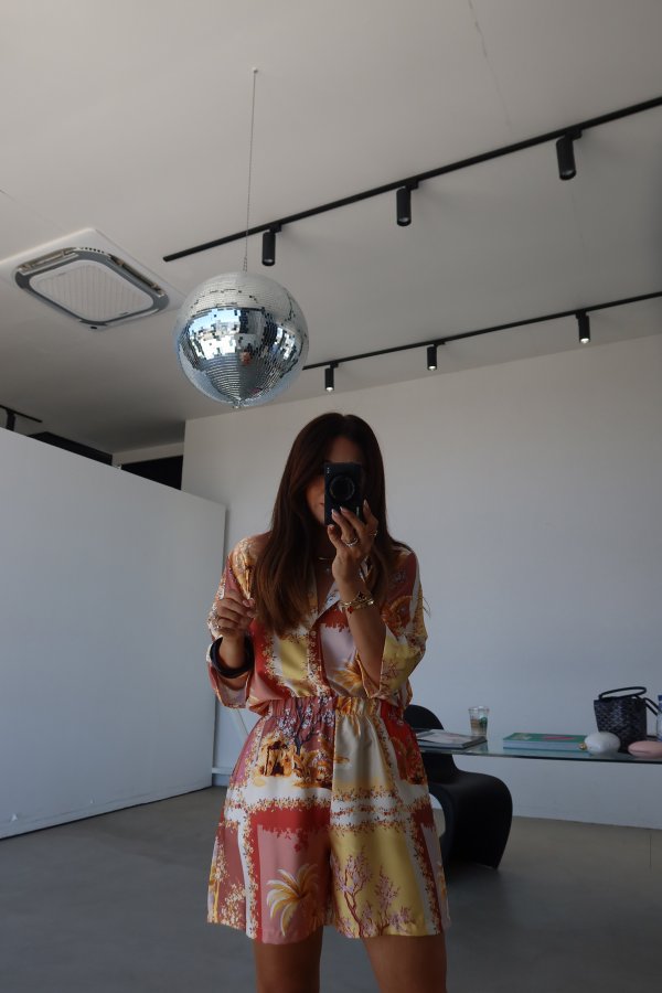 Karışık Desenli Saten Şort