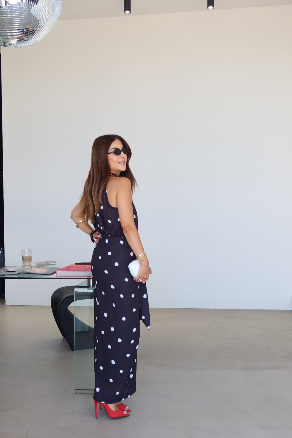 Ö.Ö Belden Bağlamalı Puantiyeli Etek