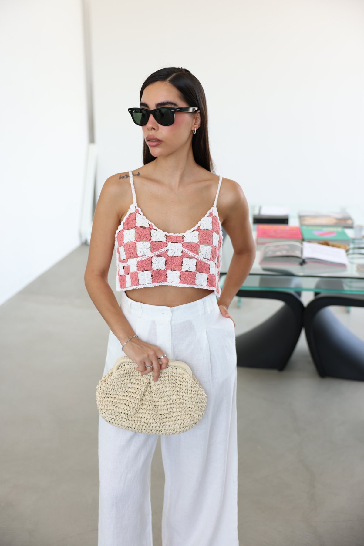 İp Askılı Örgü Büstiyer