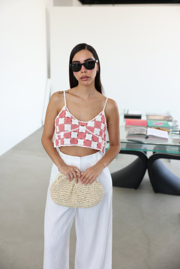 İp Askılı Örgü Büstiyer