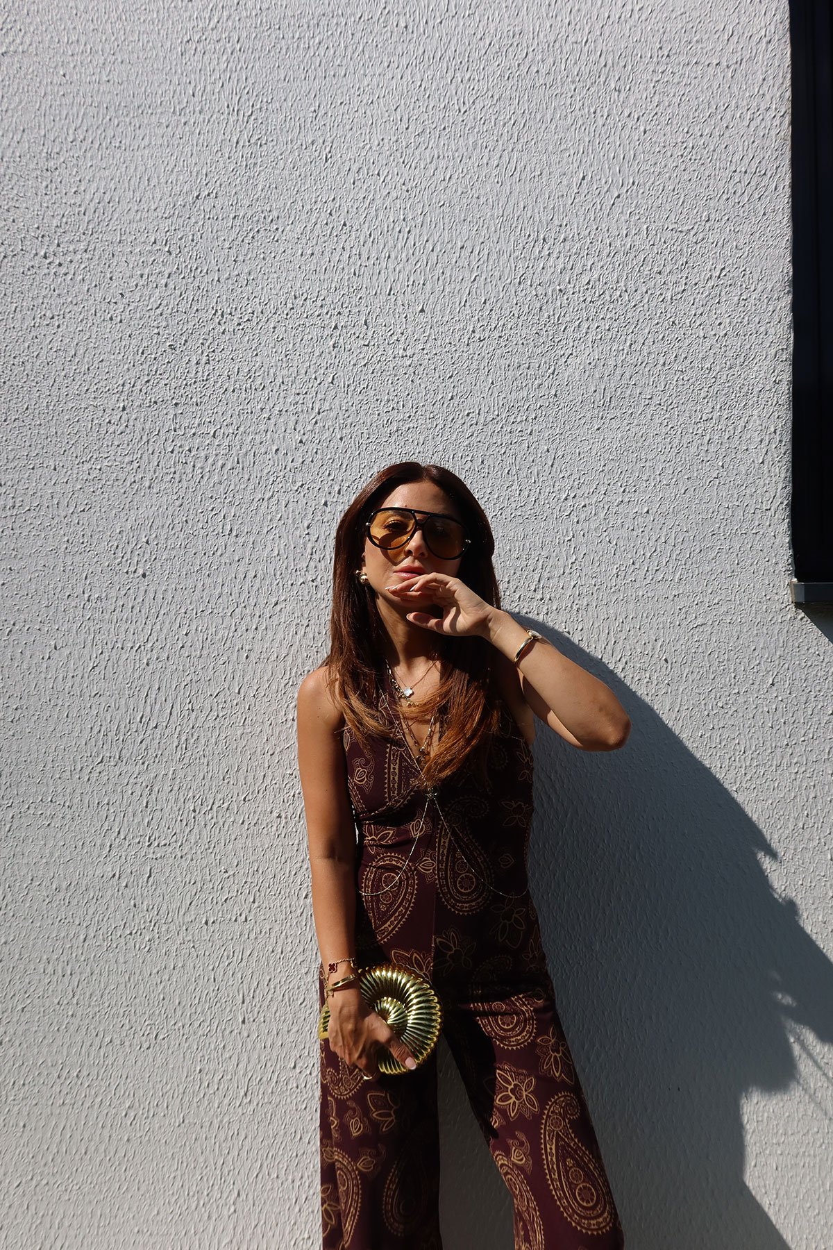 Desenli Boydan Geçmeli Tulum