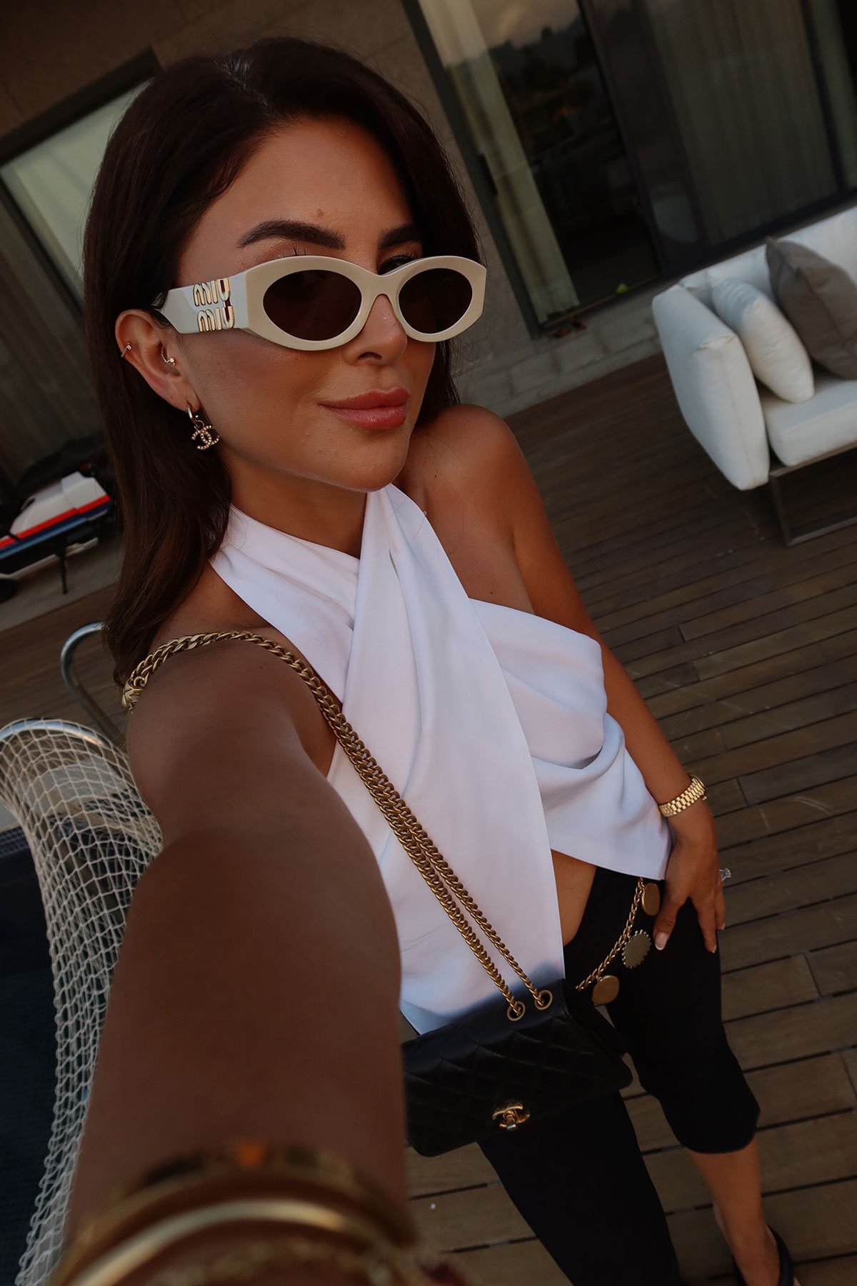 Önden Bağlamalı Büzgülü Bluz