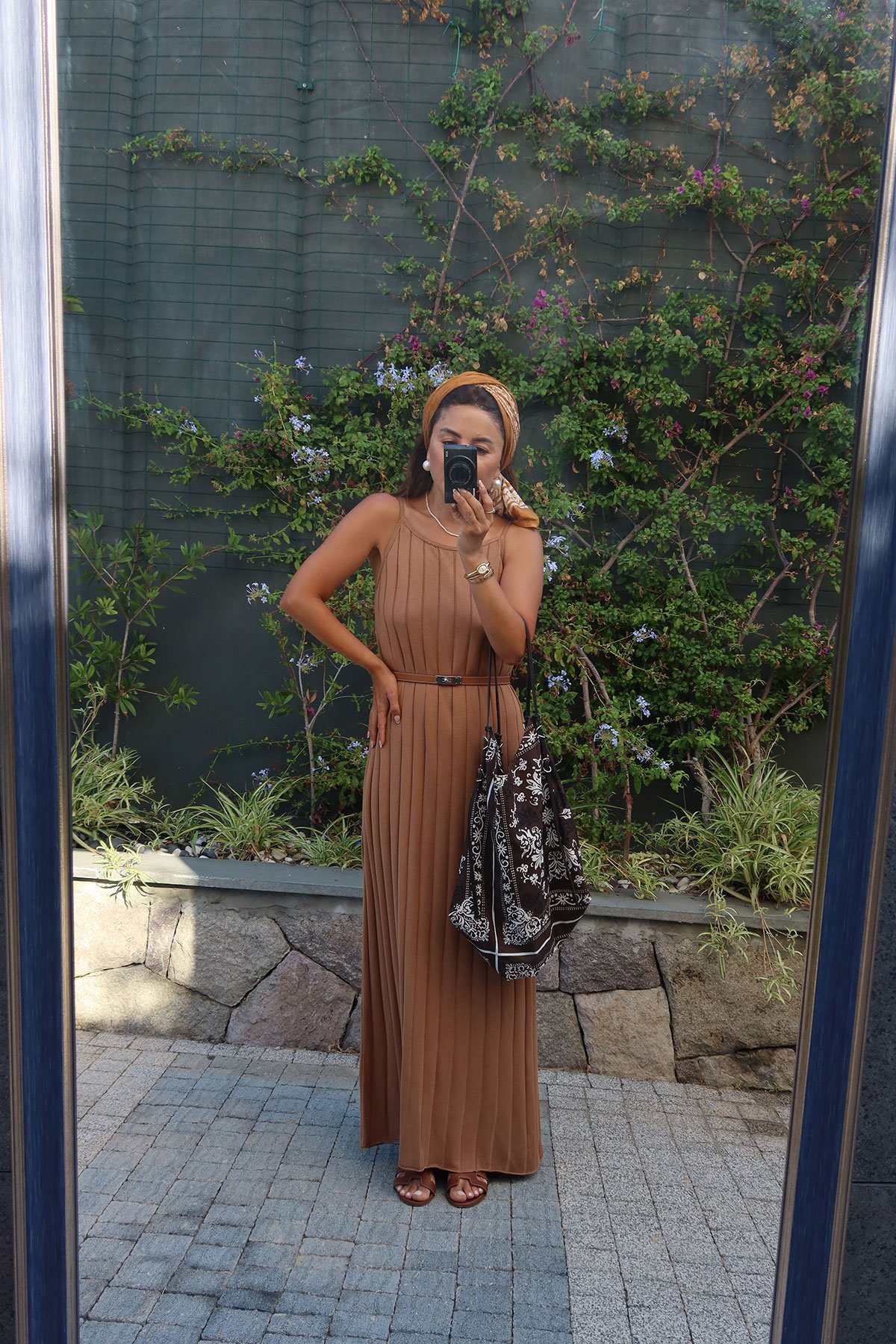 İp Askılı Uzun Triko Elbise