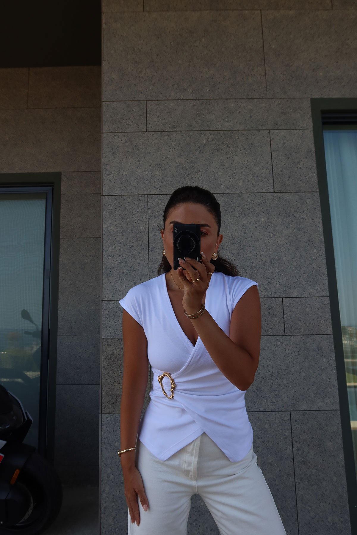 Kruvaze Tokalı Bluz