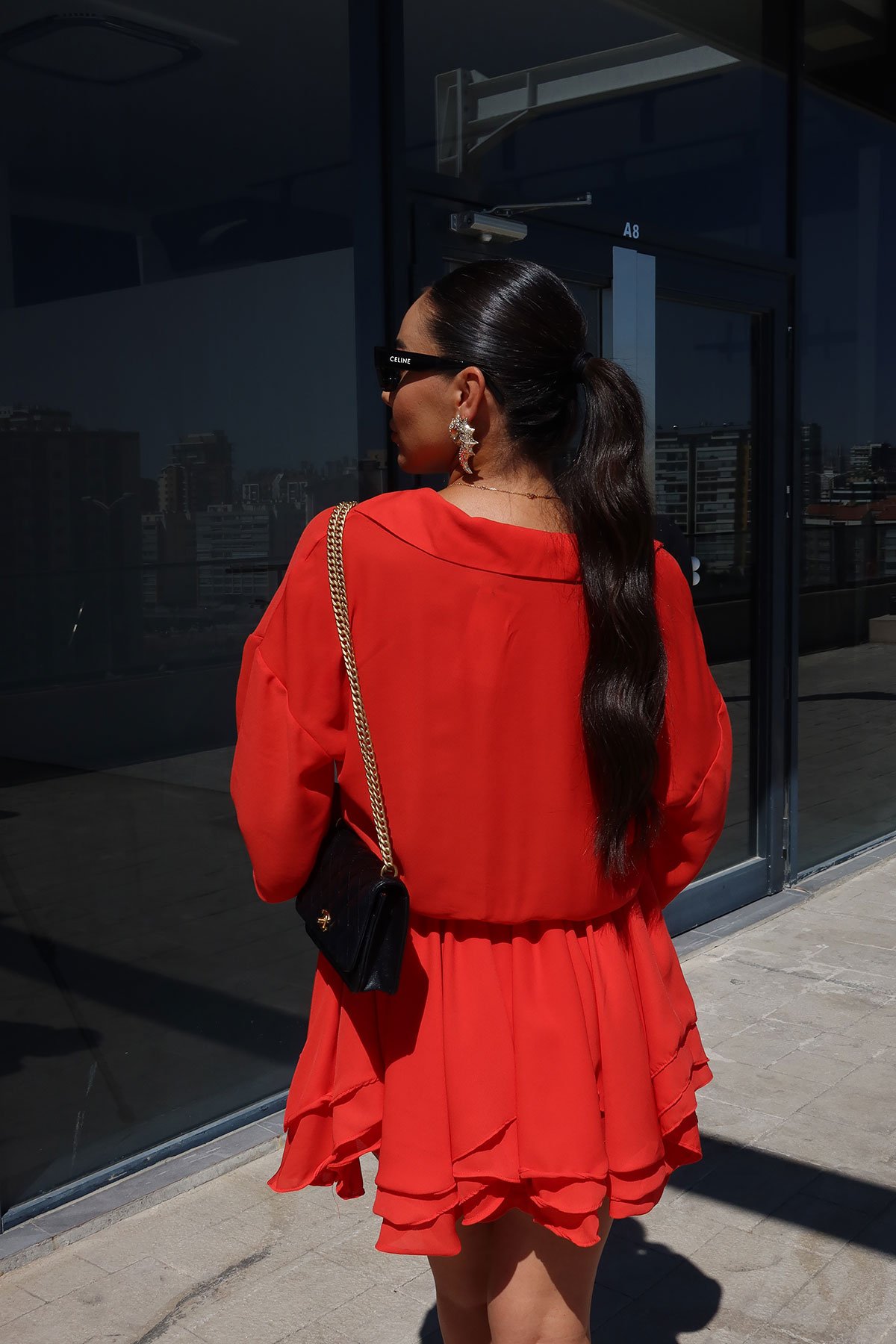 Gömlek Yaka Premium Şifon Elbise