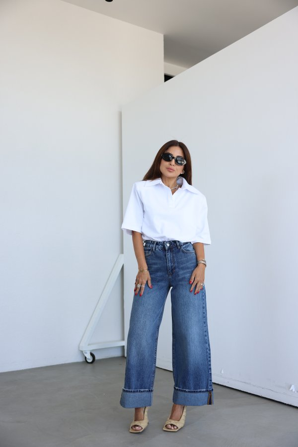 Duble Paça Eskitme Jean