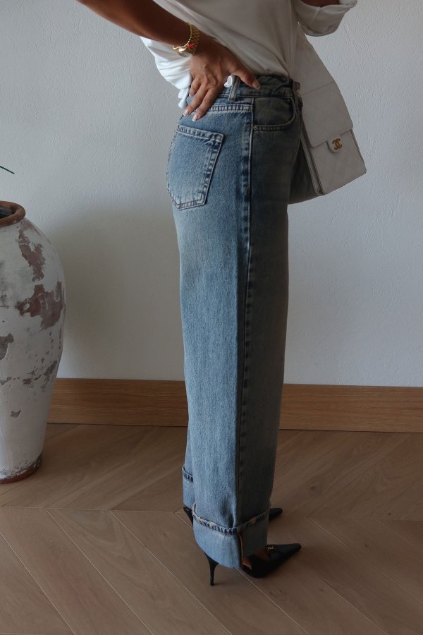 Duble Paça Eskitme Jean