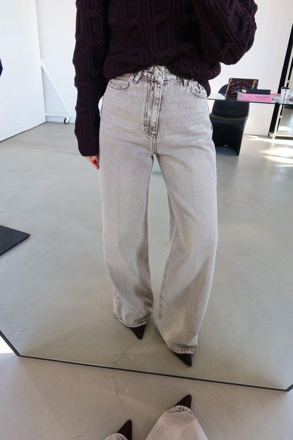 Yıkamalı Geniş Paça Jean