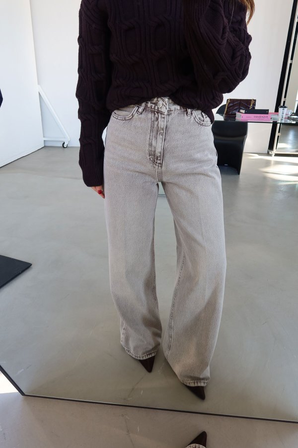 Yıkamalı Geniş Paça Jean