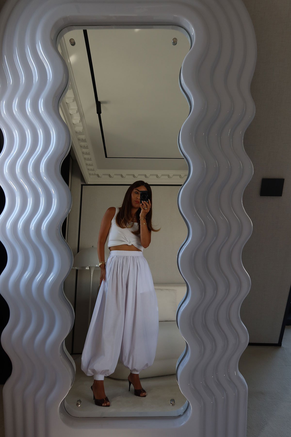 Bel ve Paçası Lastikli Şalvar Pantolon