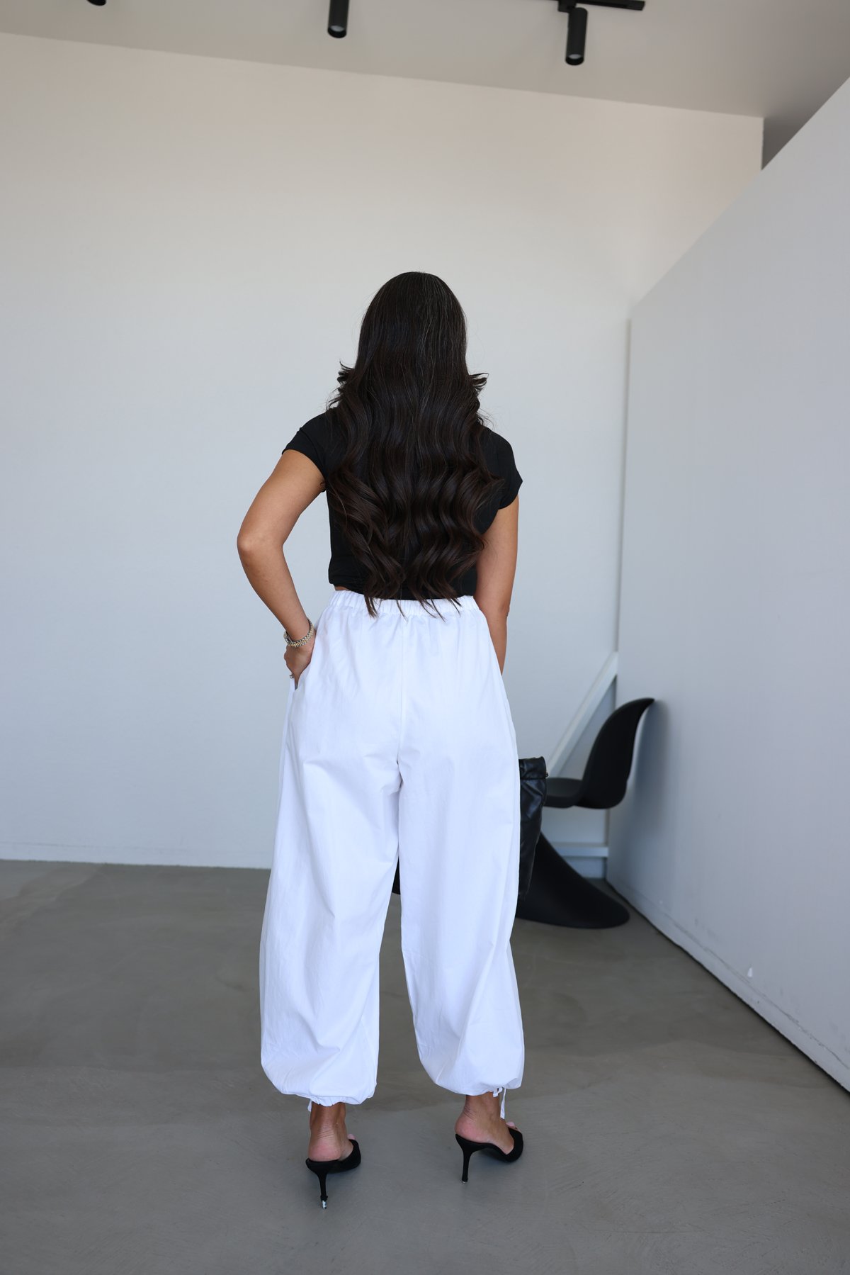 Beli Lastikli Paçası Ayarlamalı Şalvar Pantolon