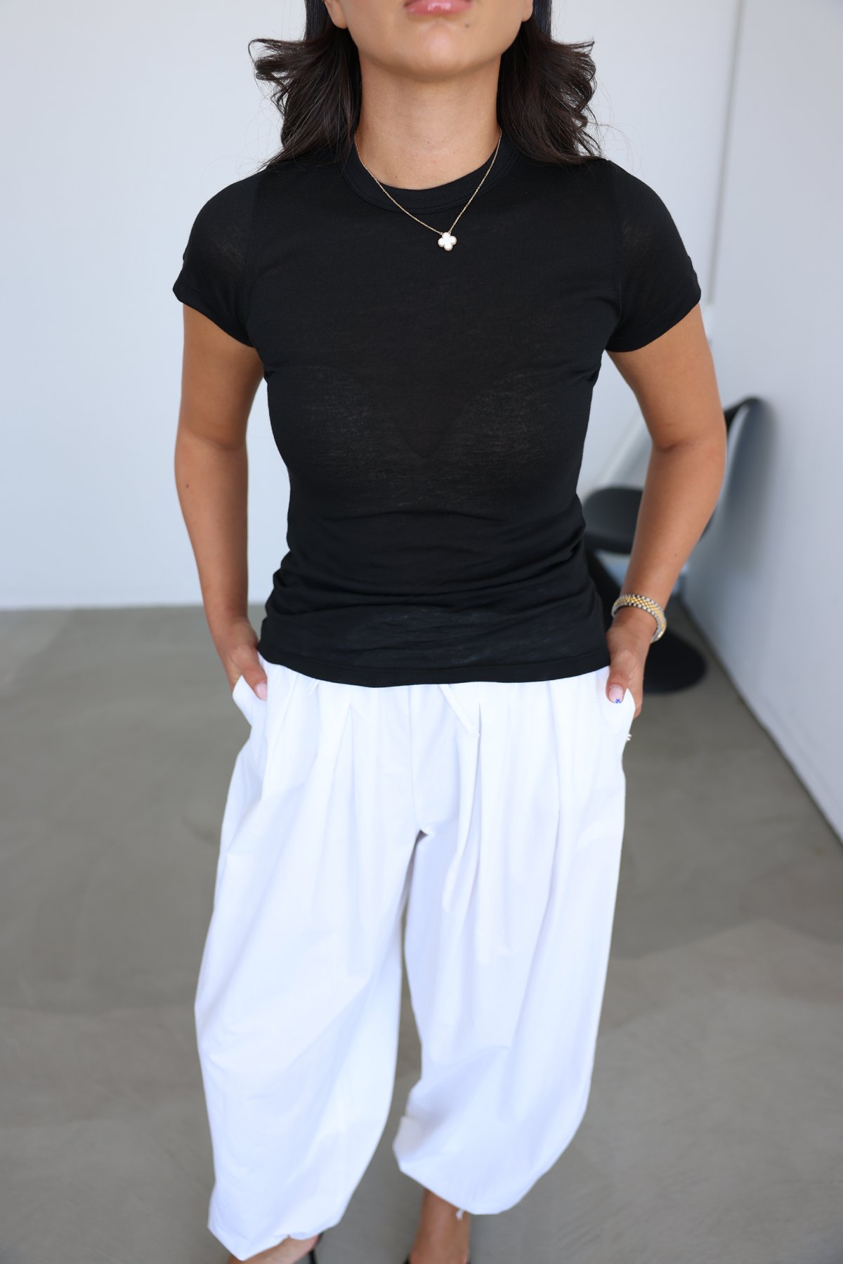 Kısa Kol Bisiklet Yaka Tişört