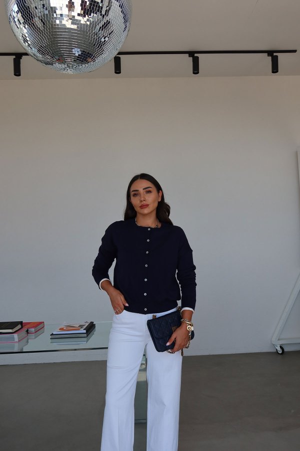 Bisiklet Yaka Basic Hırka