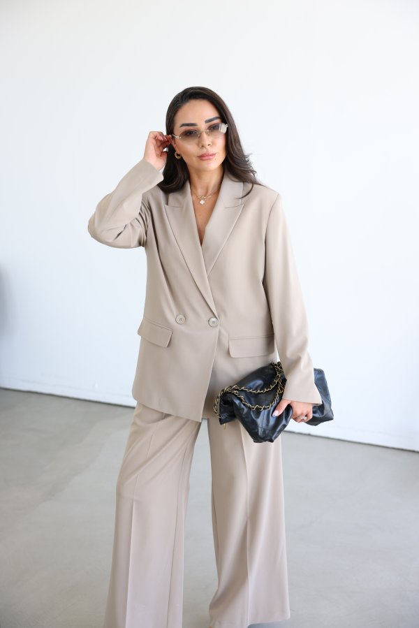 Kruvaze Yaka Blazer Ceket