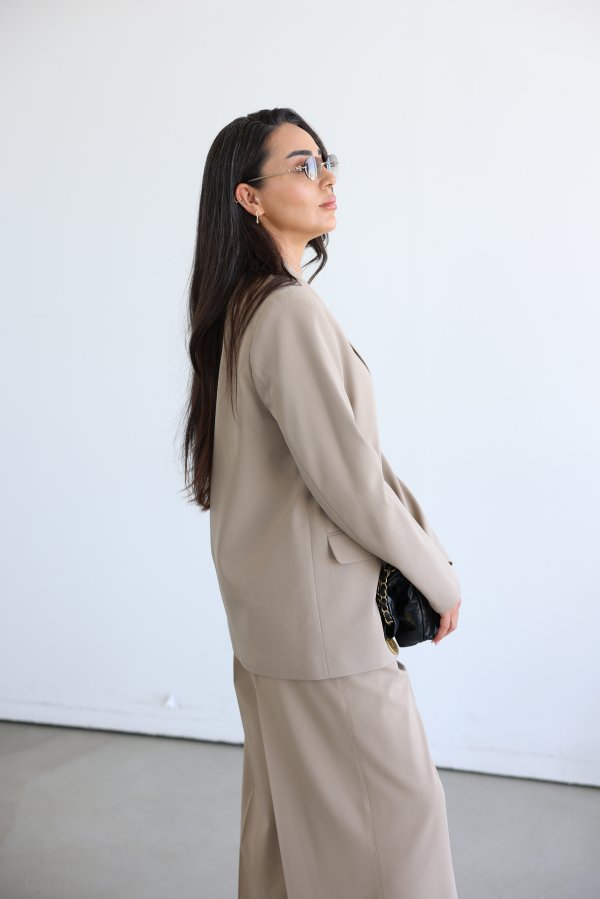 Kruvaze Yaka Blazer Ceket