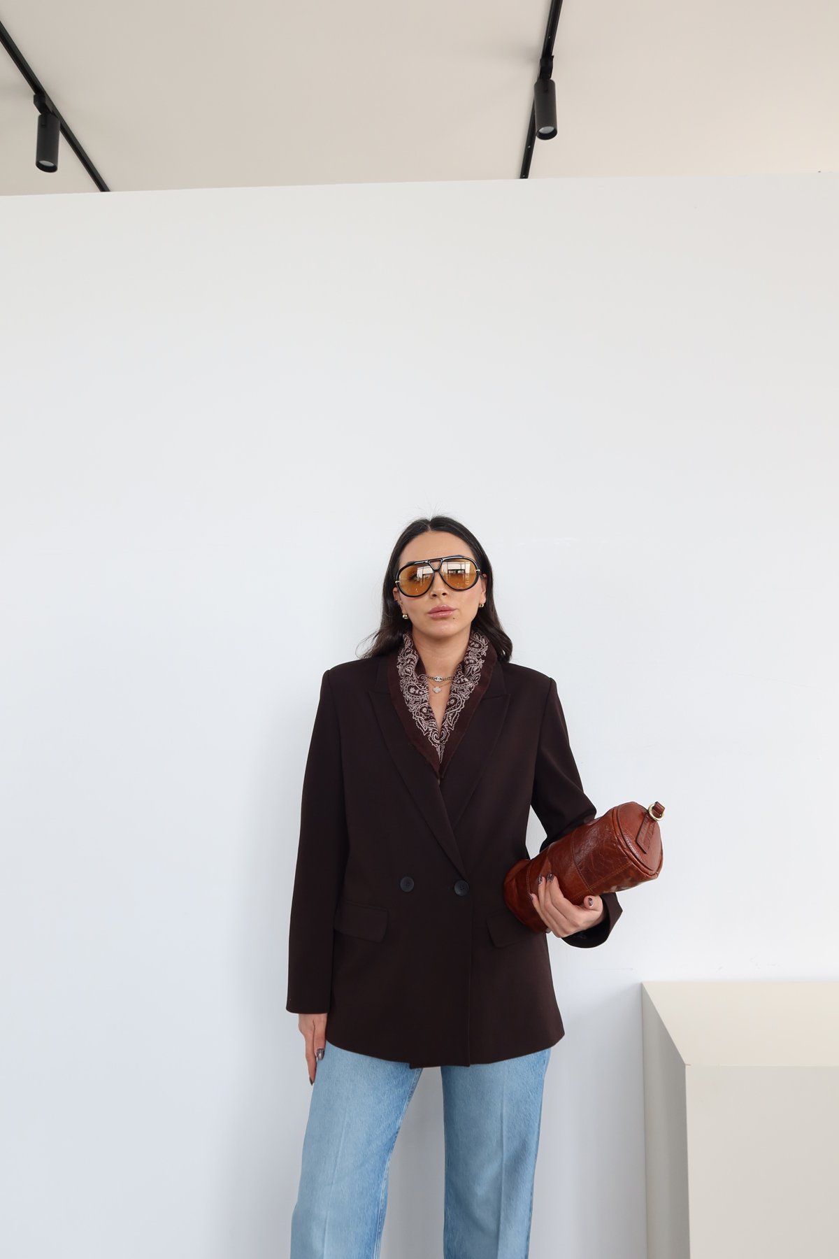 Kruvaze Yaka Blazer Ceket