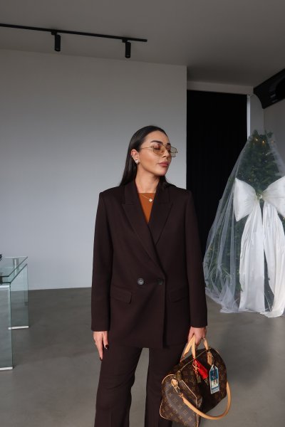 Kruvaze Yaka Blazer Ceket