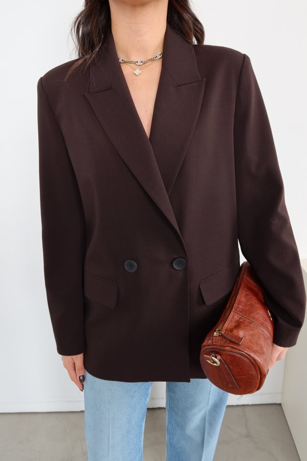 Kruvaze Yaka Blazer Ceket