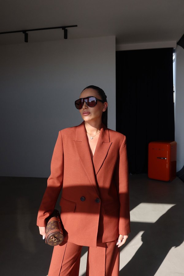 Kruvaze Yaka Blazer Ceket