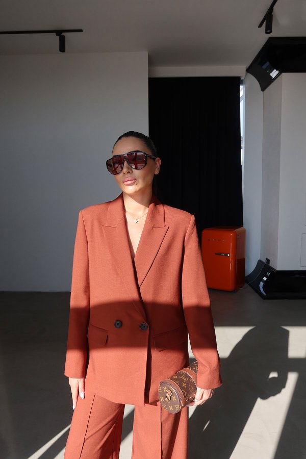 Kruvaze Yaka Blazer Ceket