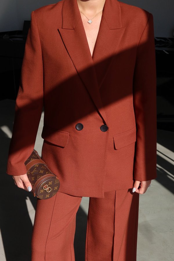 Kruvaze Yaka Blazer Ceket