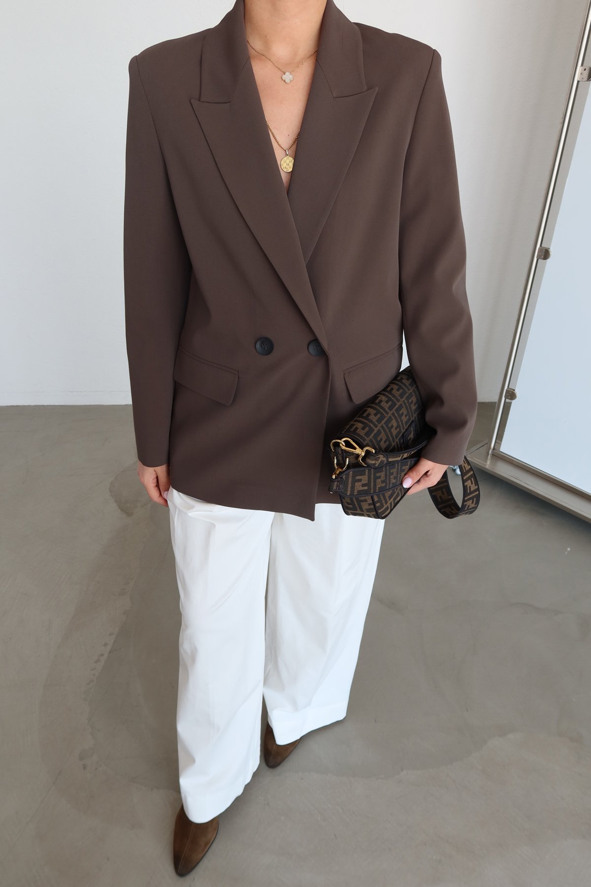 Kruvaze Yaka Blazer Ceket