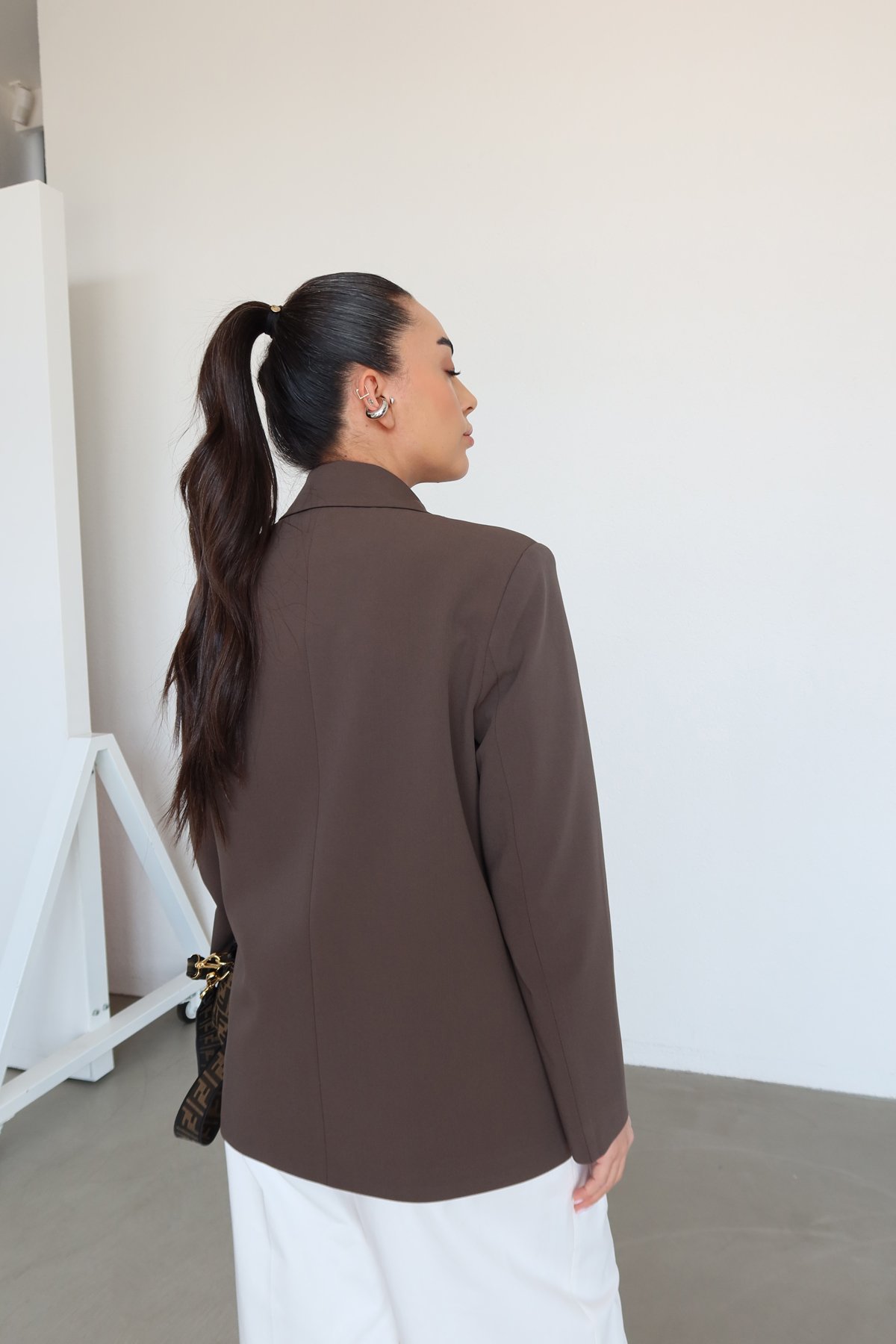 Kruvaze Yaka Blazer Ceket