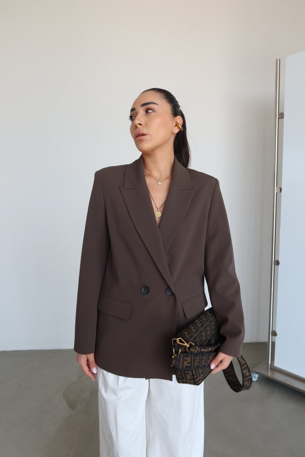 Kruvaze Yaka Blazer Ceket