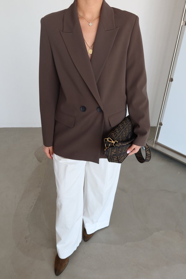 Kruvaze Yaka Blazer Ceket