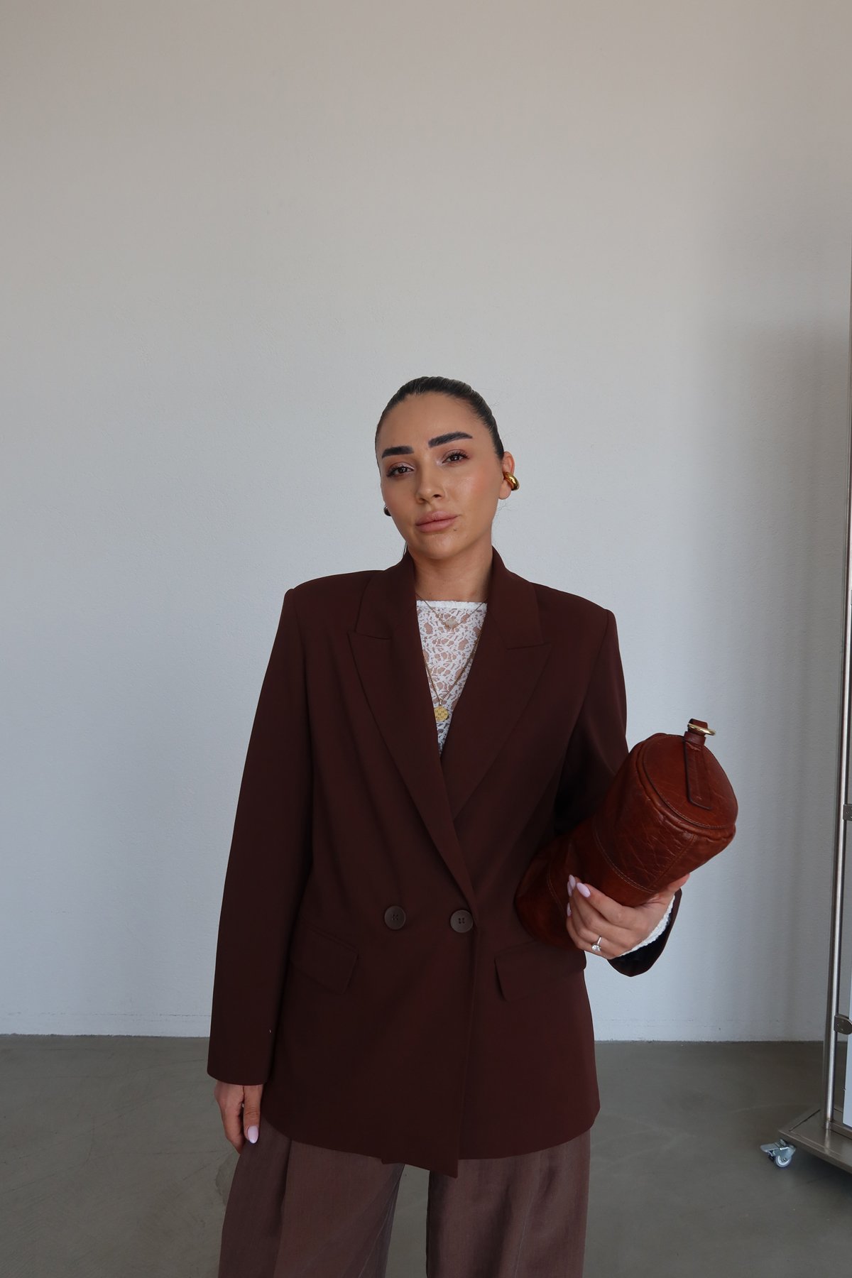 Kruvaze Yaka Blazer Ceket