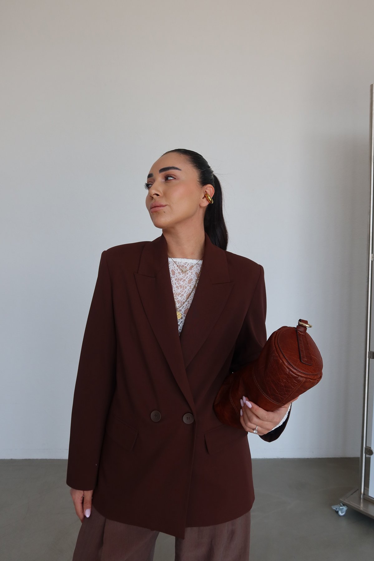 Kruvaze Yaka Blazer Ceket