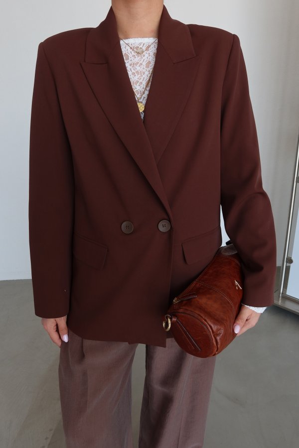 Kruvaze Yaka Blazer Ceket