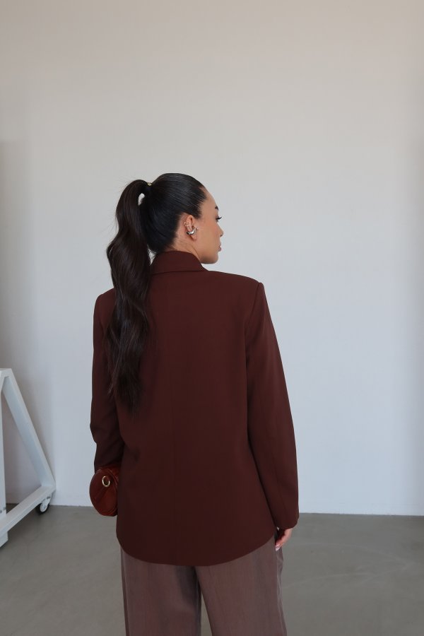 Kruvaze Yaka Blazer Ceket