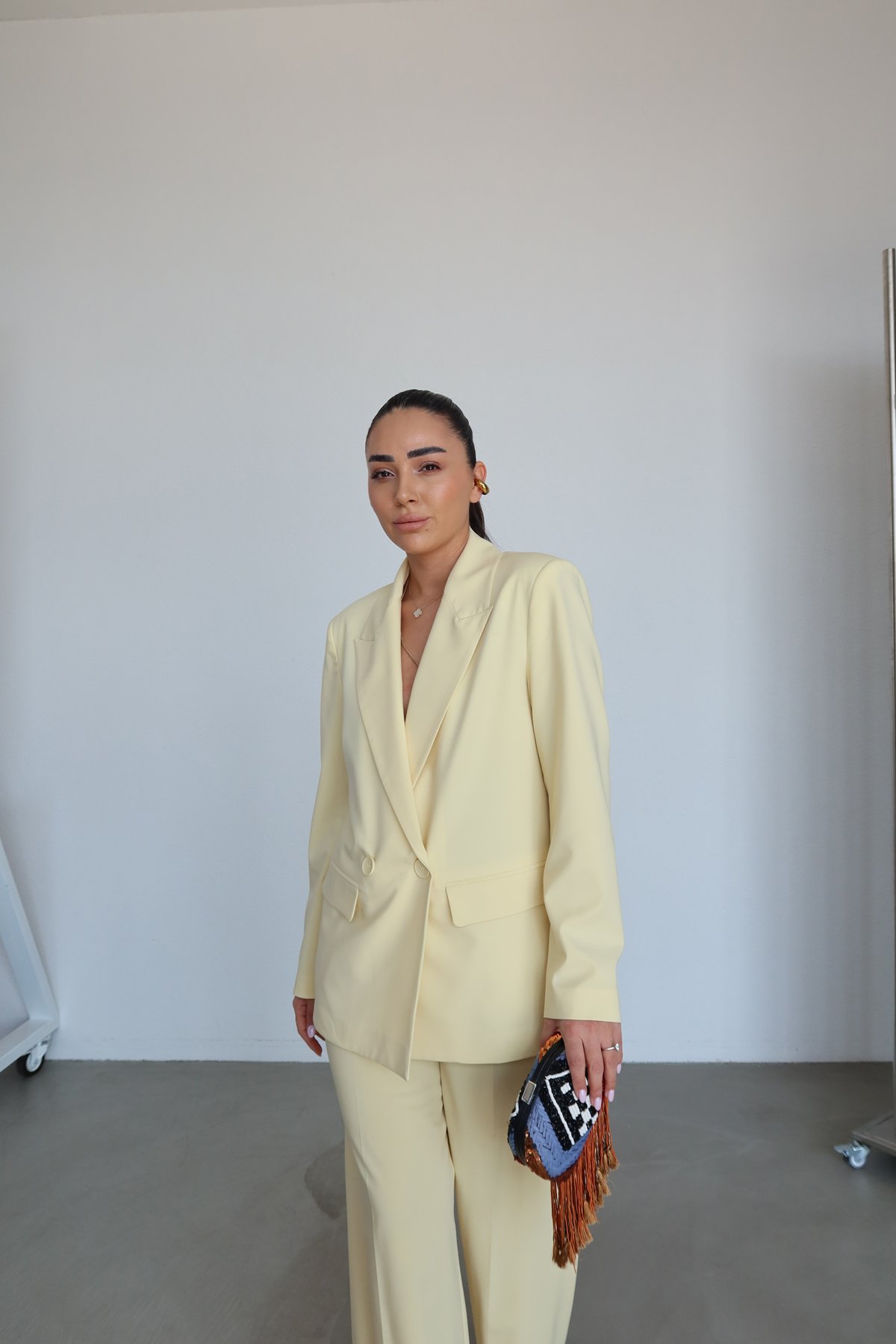 Kruvaze Yaka Blazer Ceket