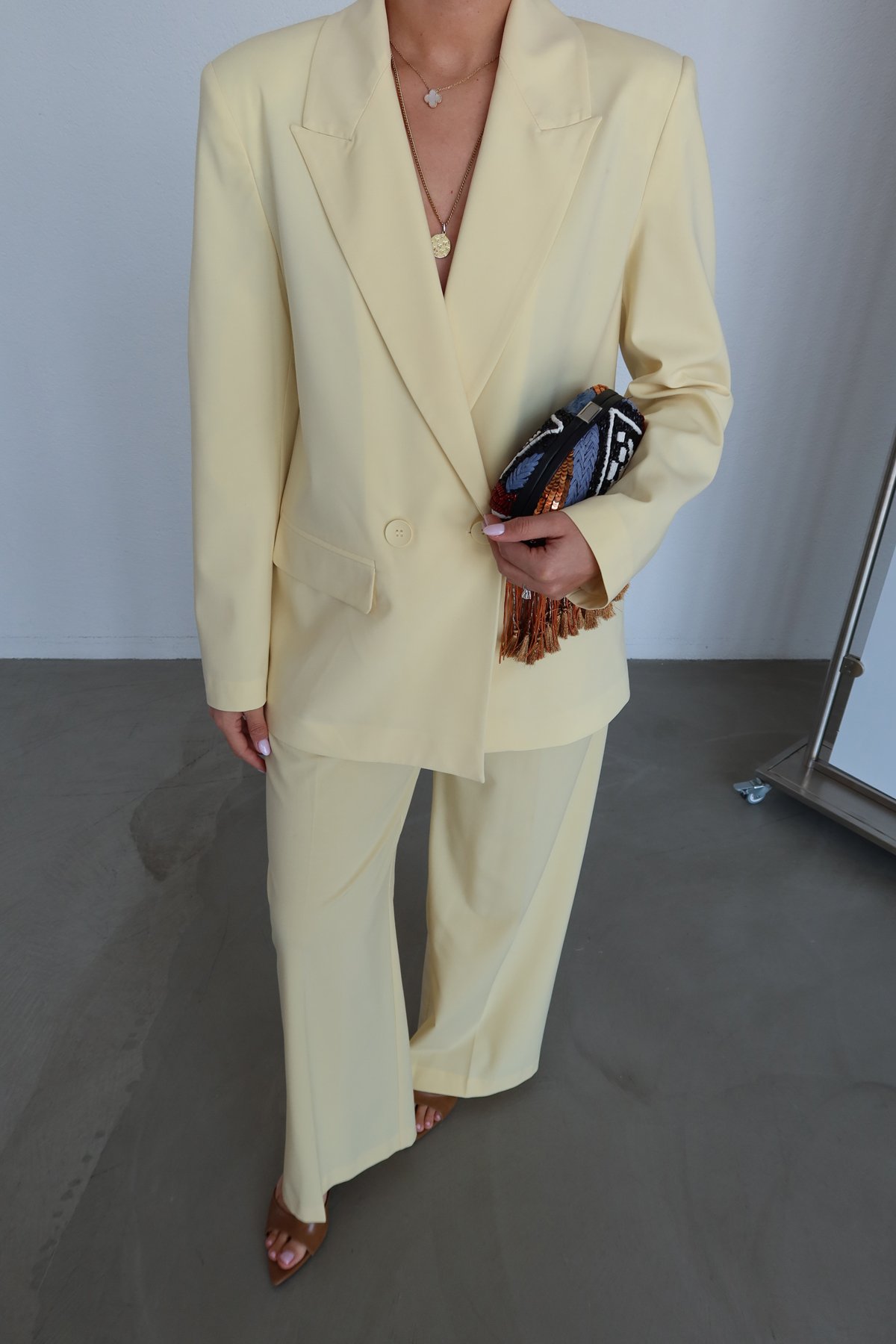 Kruvaze Yaka Blazer Ceket