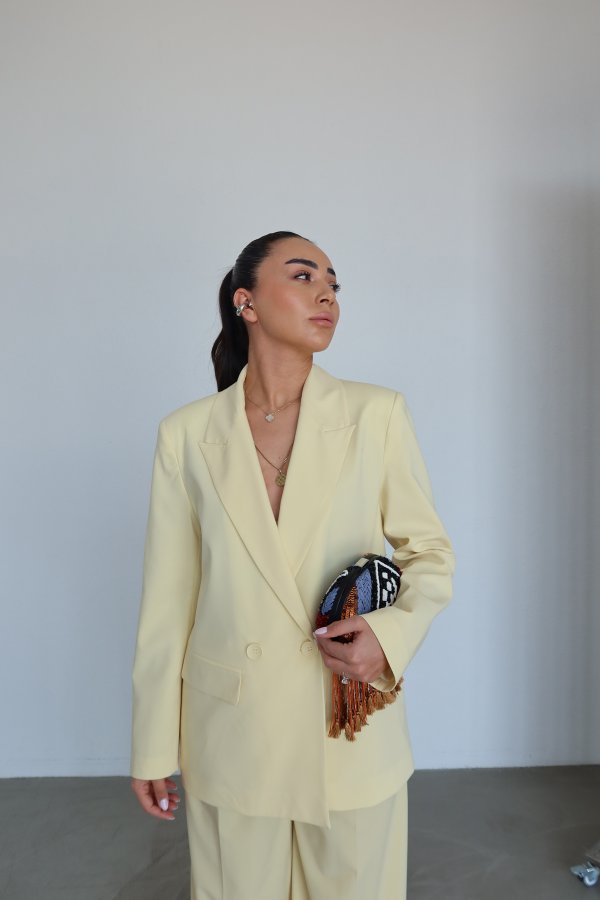 Kruvaze Yaka Blazer Ceket