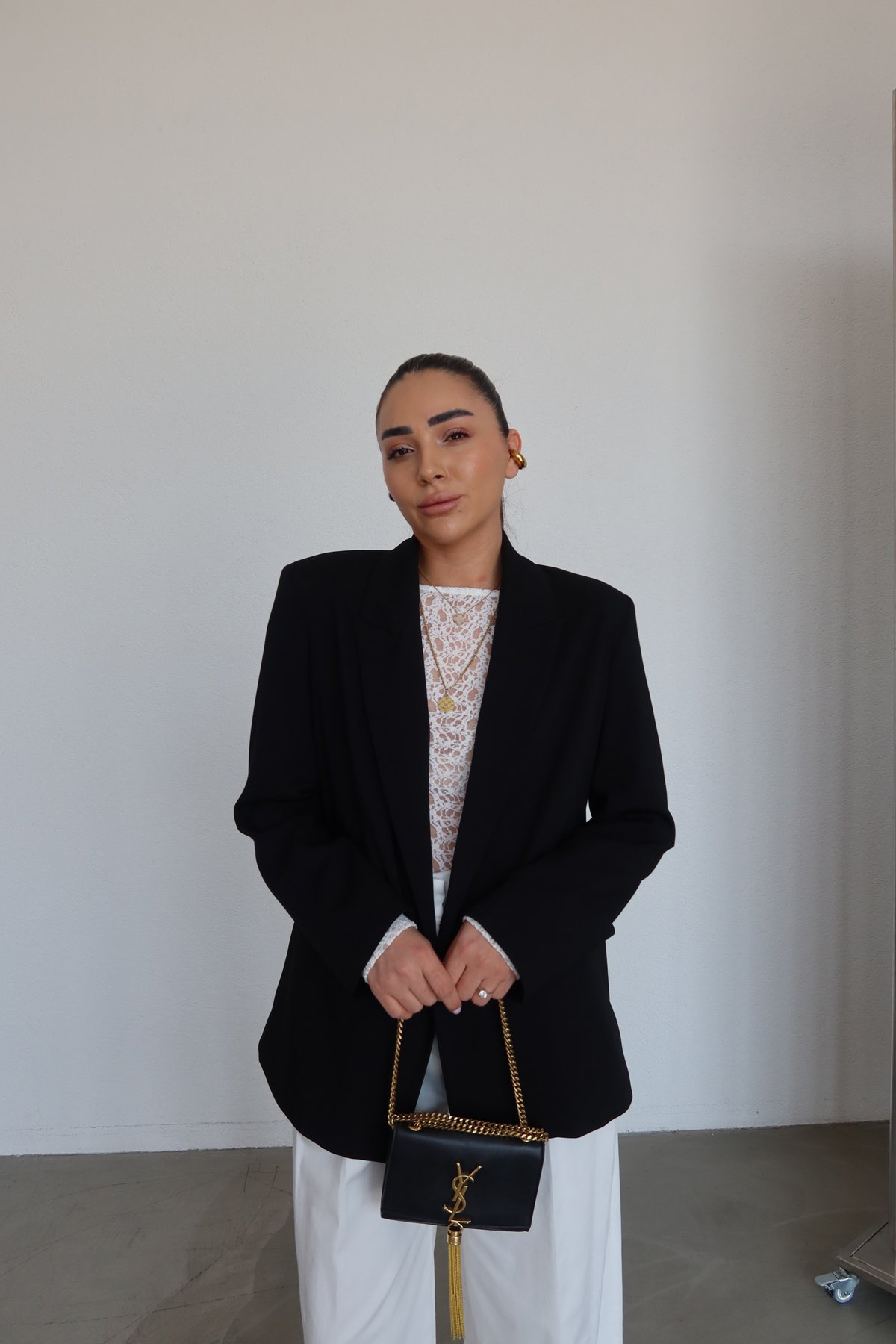 Kruvaze Yaka Blazer Ceket