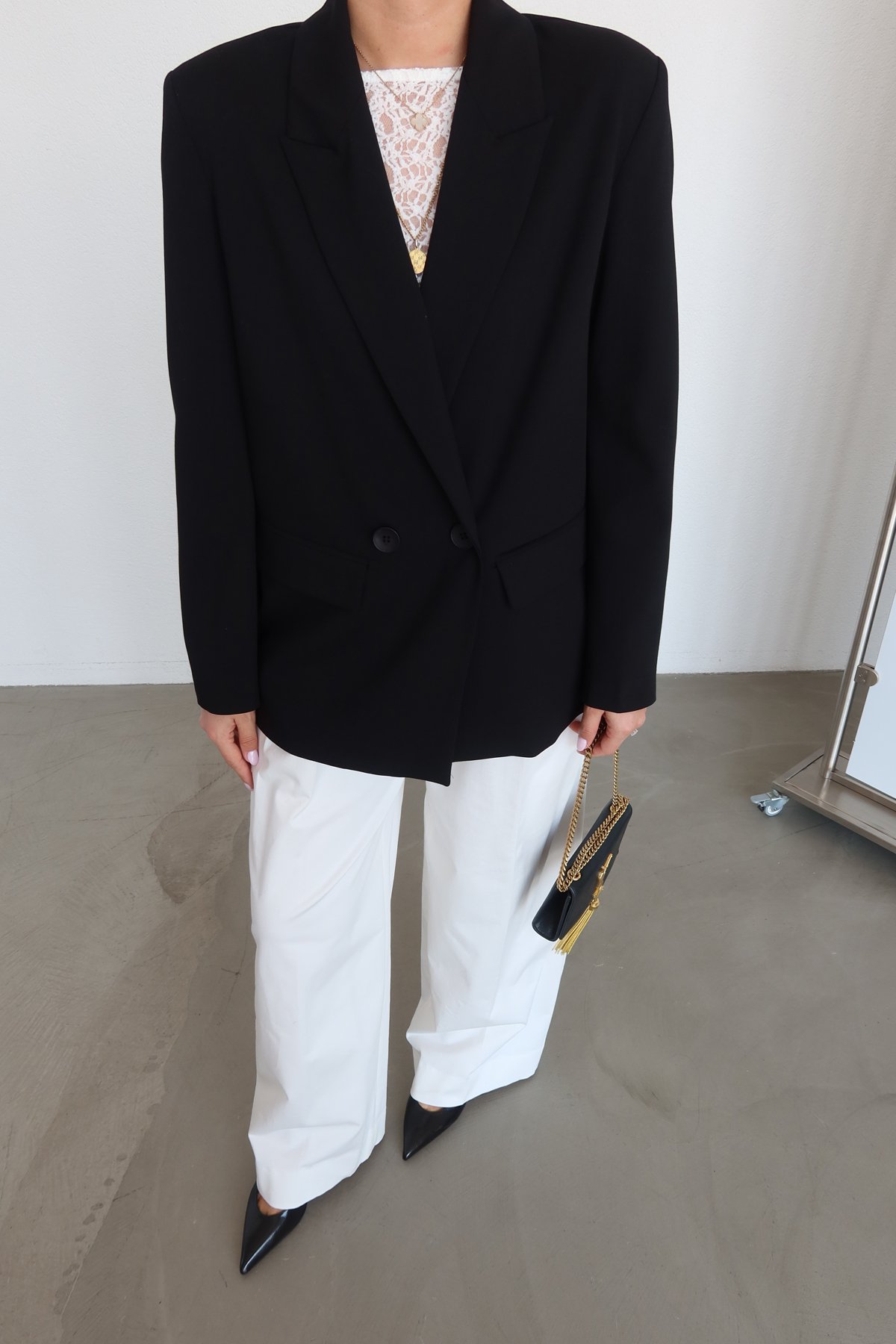 Kruvaze Yaka Blazer Ceket