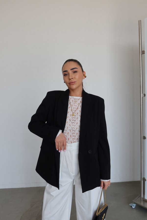 Kruvaze Yaka Blazer Ceket