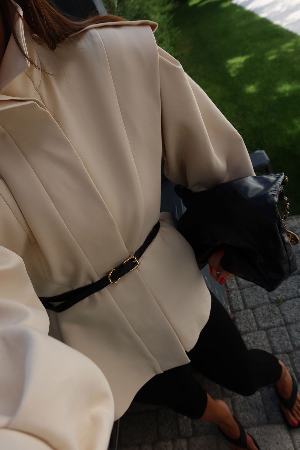 Apoletli Dik Yaka Ceket