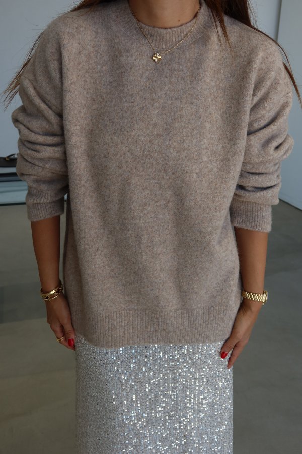 Bisiklet Yaka Yumuşak Dokulu Triko Kazak