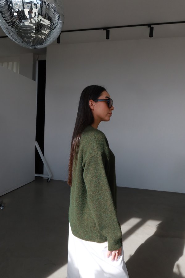 Bisiklet Yaka Yumuşak Dokulu Triko Kazak