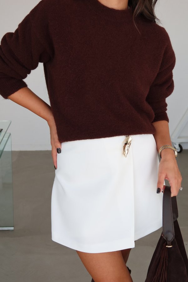 Bisiklet Yaka Yumuşak Dokulu Triko Kazak